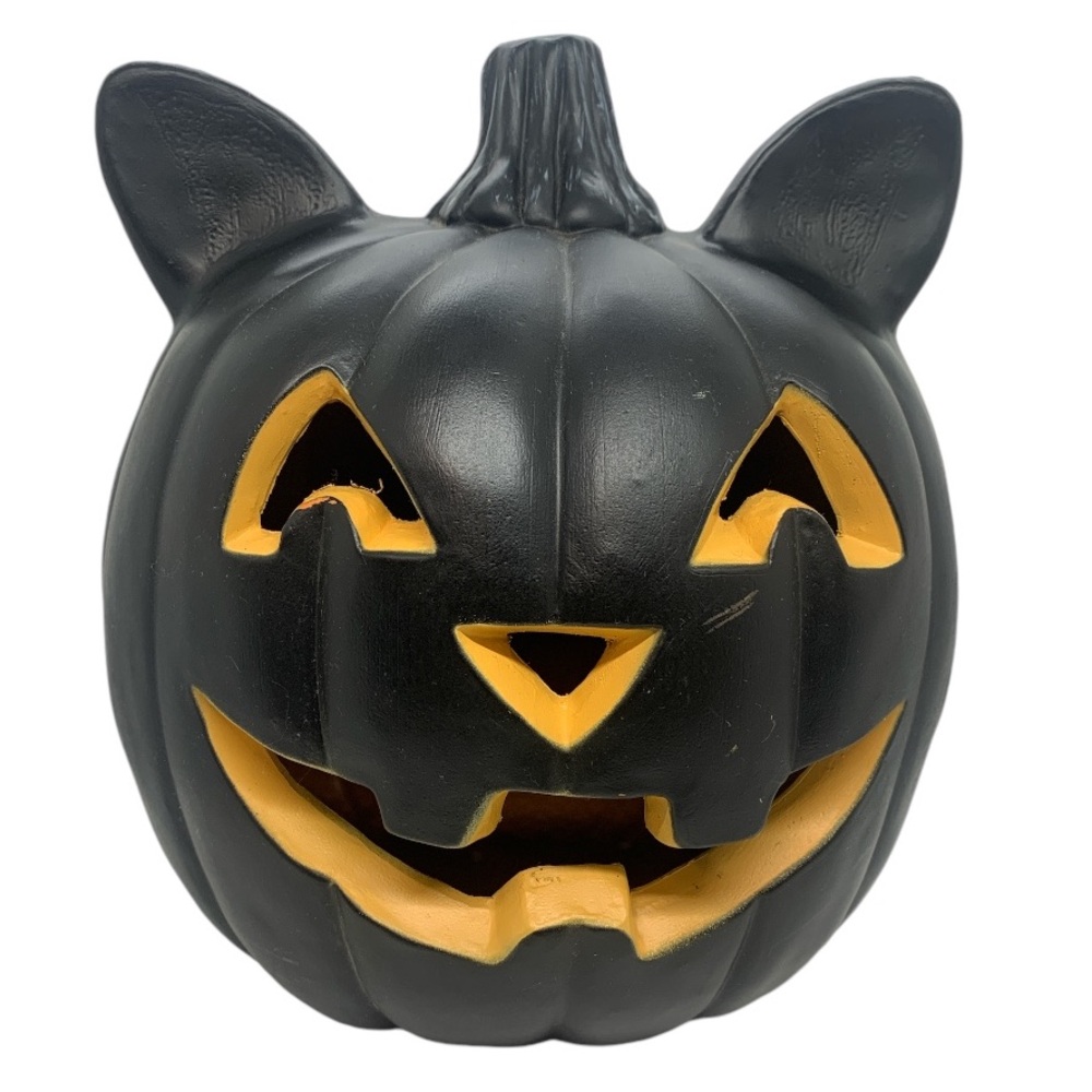 Jack O' Lantern Decor 2008 Blow Mold Cat E234259 Model HXO-16 Pumpkin 10.5”